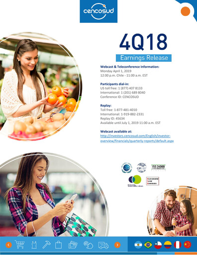 Miniature Cencosud
 Rapport trimestriel 2018-q4