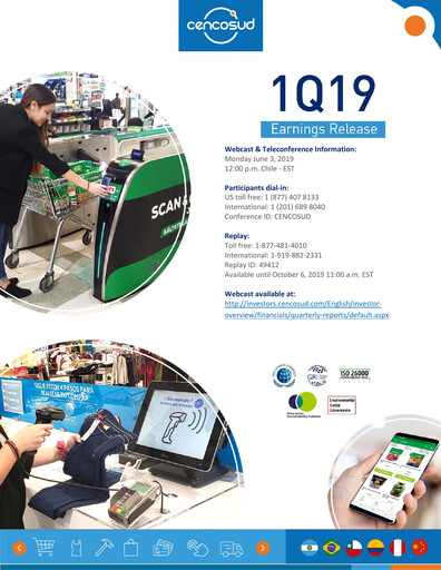 Miniature Cencosud
 Rapport trimestriel 2019-q1