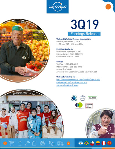 Miniature Cencosud
 Rapport trimestriel 2019-q3