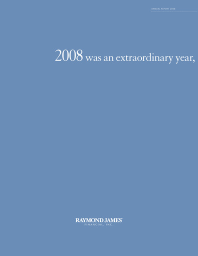 Thumbnail Raymond James Financial Annual Report 2008