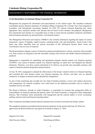 Thumbnail Caledonia Mining Financial Statement 2016-h1