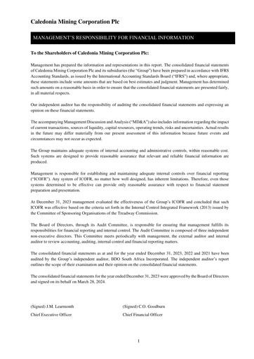 Thumbnail Caledonia Mining Financial Statement 2023