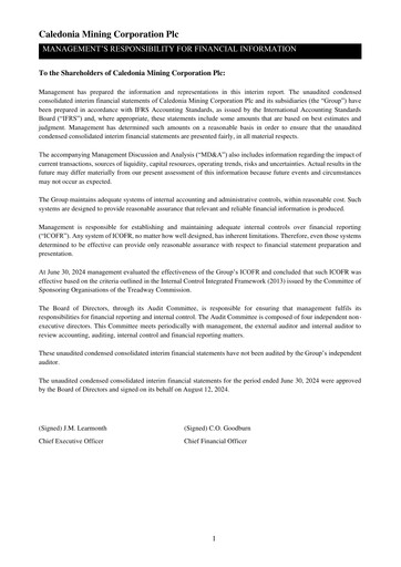 Thumbnail Caledonia Mining Financial Statement 2024-h1