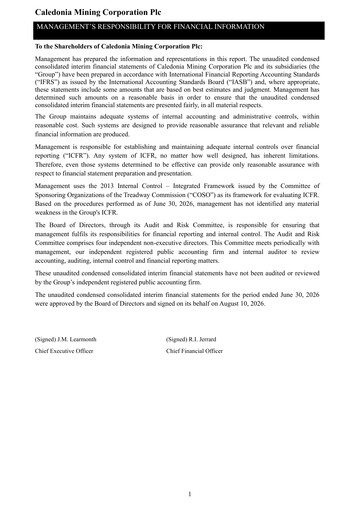 Thumbnail Caledonia Mining Financial Statement 2026-h1