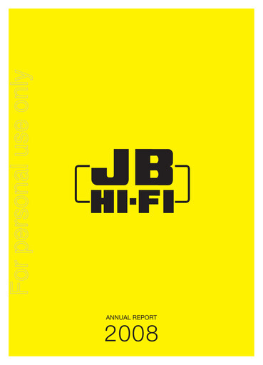 Thumbnail JB Hi-Fi
 Annual Report 2008