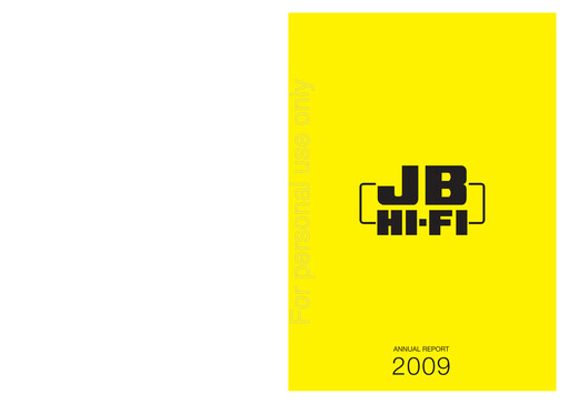 Thumbnail JB Hi-Fi
 Annual Report 2009