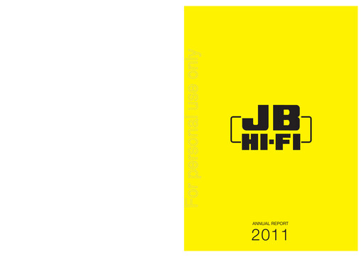 Thumbnail JB Hi-Fi
 Annual Report 2011