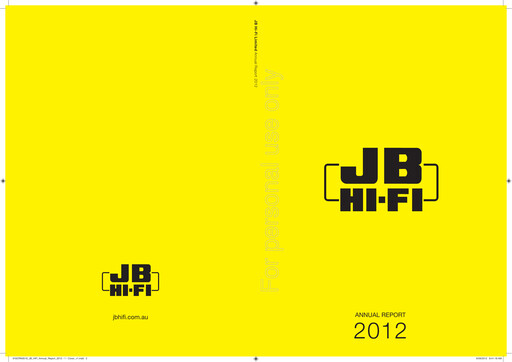 Thumbnail JB Hi-Fi
 Annual Report 2012