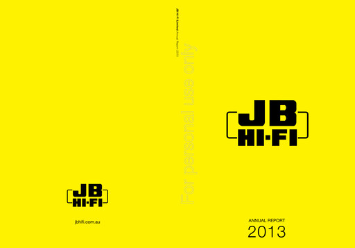 Thumbnail JB Hi-Fi
 Annual Report 2013