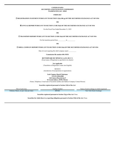 Thumbnail Betterware de Mexico Annual Report 2025