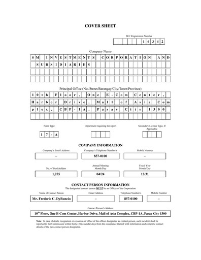 Thumbnail SM Investments Corporation Annual Report 2018