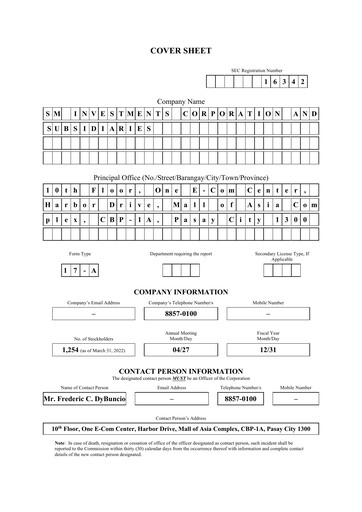 Thumbnail SM Investments Corporation Annual Report 2021