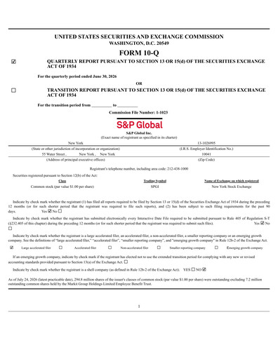 Thumbnail S&P Global Quarterly Report 2026-q2