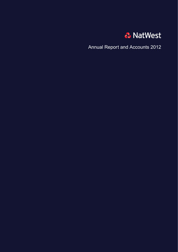 Thumbnail NatWest Group Annual Report 2012