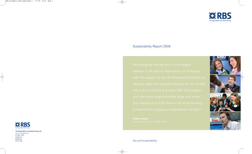 Miniature NatWest Group Rapport de durabilité 2008