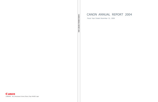 Thumbnail Canon Annual Report 2004