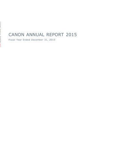 Thumbnail Canon Annual Report 2015