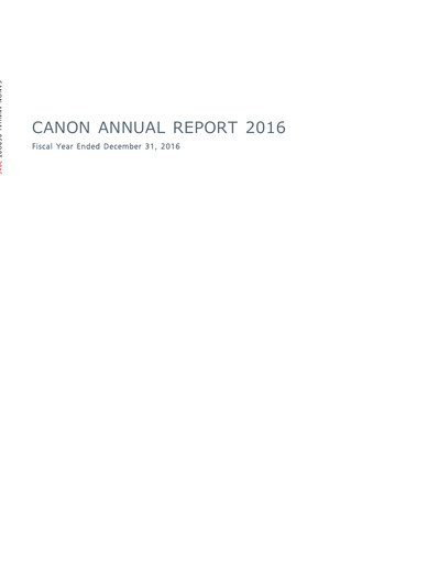 Thumbnail Canon Annual Report 2016