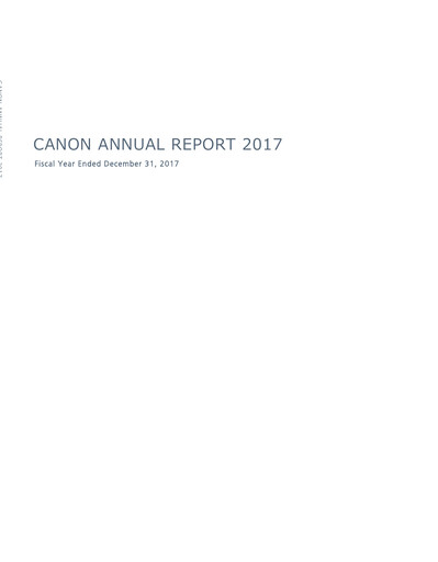 Thumbnail Canon Annual Report 2017