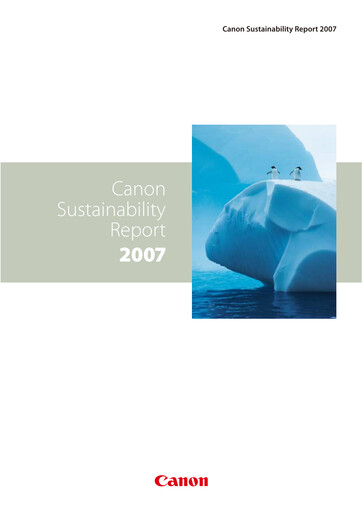 Thumbnail Canon Sustainability Report 2007