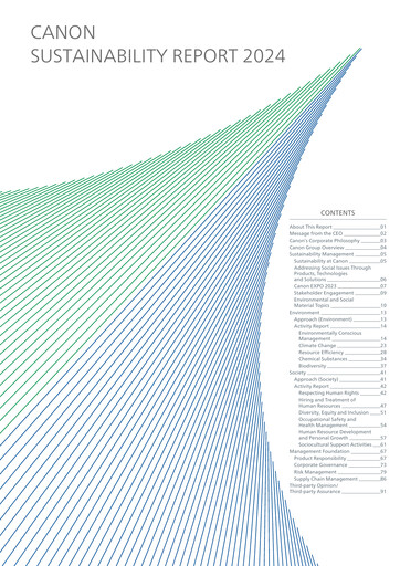 Thumbnail Canon Sustainability Report 2024