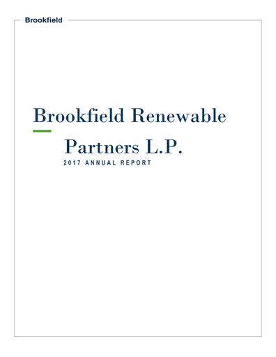 Thumbnail Brookfield Renewable Annual Report 2017