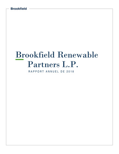 Thumbnail Brookfield Renewable Annual Report 2018