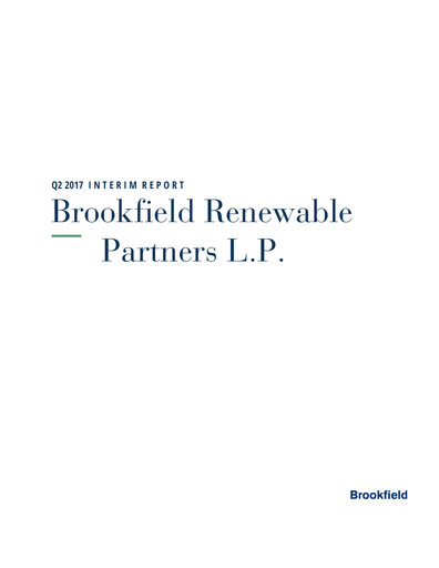 Thumbnail Brookfield Renewable Quarterly Report 2017-q2