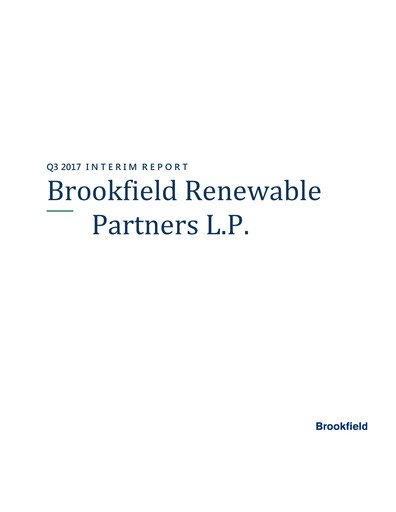 Thumbnail Brookfield Renewable Quarterly Report 2017-q3