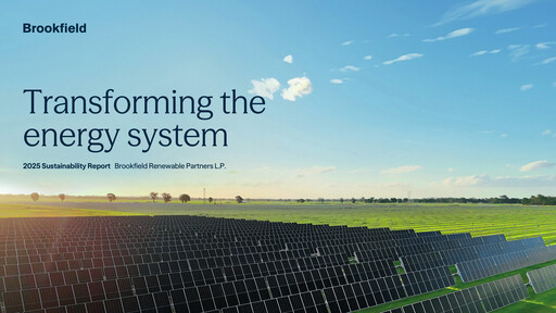 Thumbnail Brookfield Renewable Sustainability Report 2025
