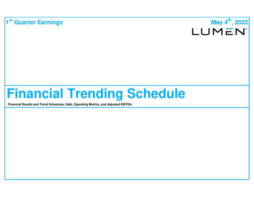 Thumbnail Lumen Technologies Quarterly Report 2022-q1