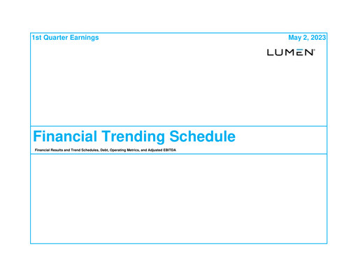 Thumbnail Lumen Technologies Quarterly Report 2023-q1