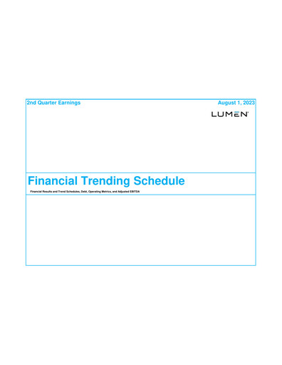 Thumbnail Lumen Technologies Quarterly Report 2023-q2