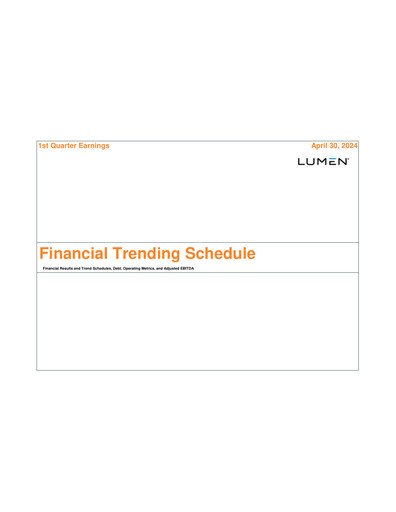 Thumbnail Lumen Technologies Quarterly Report 2024-q1