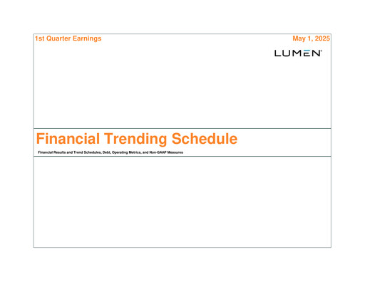 Thumbnail Lumen Technologies Quarterly Report 2025-q1