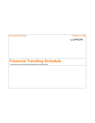 Thumbnail Lumen Technologies Quarterly Report 2025-q4