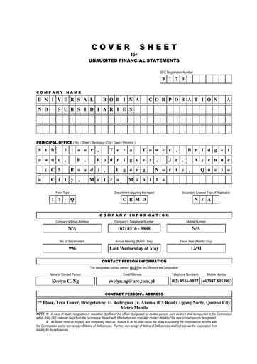 Thumbnail Universal Robina Corporation Quarterly Report 2023-q2
