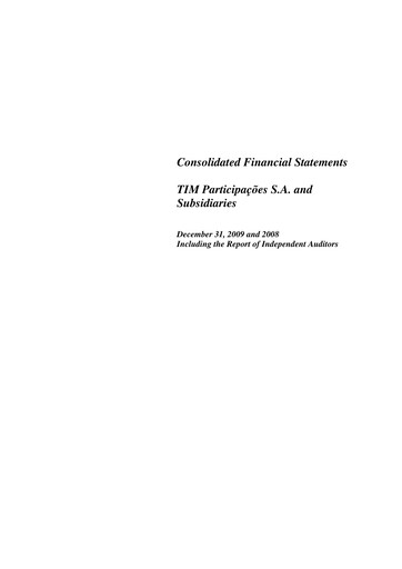 Thumbnail TIM S.A. Financial Statement 2009
