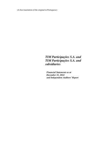 Thumbnail TIM S.A. Financial Statement 2014