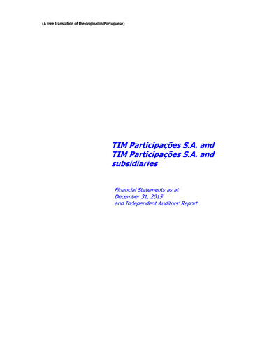 Thumbnail TIM S.A. Financial Statement 2015