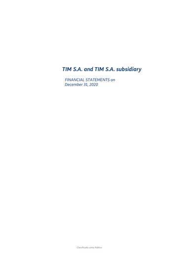 Thumbnail TIM S.A. Financial Statement 2020