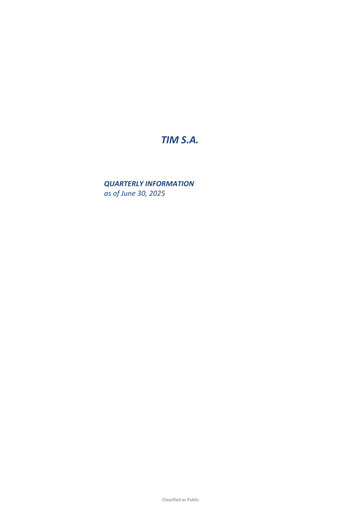 Miniature TIM S.A. Rapport trimestriel 2025-q2