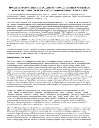 Thumbnail Lightspeed Commerce Quarterly Report fy2024-q3