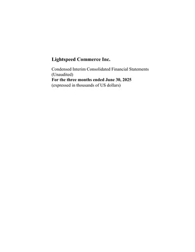 Thumbnail Lightspeed Commerce Quarterly Report fy2026-q1