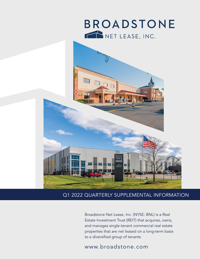 Thumbnail Broadstone Net Lease Quarterly Report 2022-q1