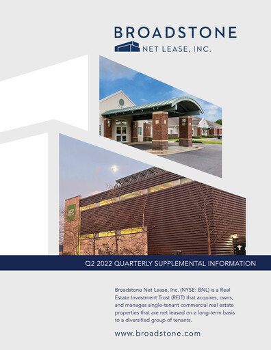 Thumbnail Broadstone Net Lease Quarterly Report 2022-q2