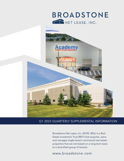 Thumbnail Broadstone Net Lease Quarterly Report 2023-q1