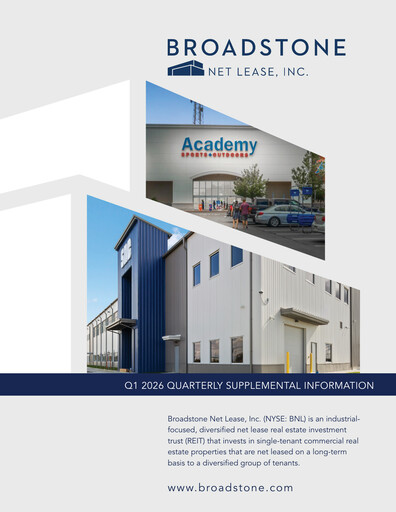 Thumbnail Broadstone Net Lease Quarterly Report 2026-q1