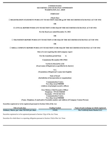 Thumbnail Nano-X Imaging Annual Report 2022