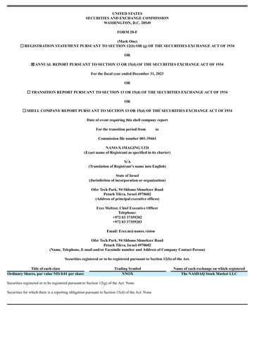 Thumbnail Nano-X Imaging Annual Report 2023